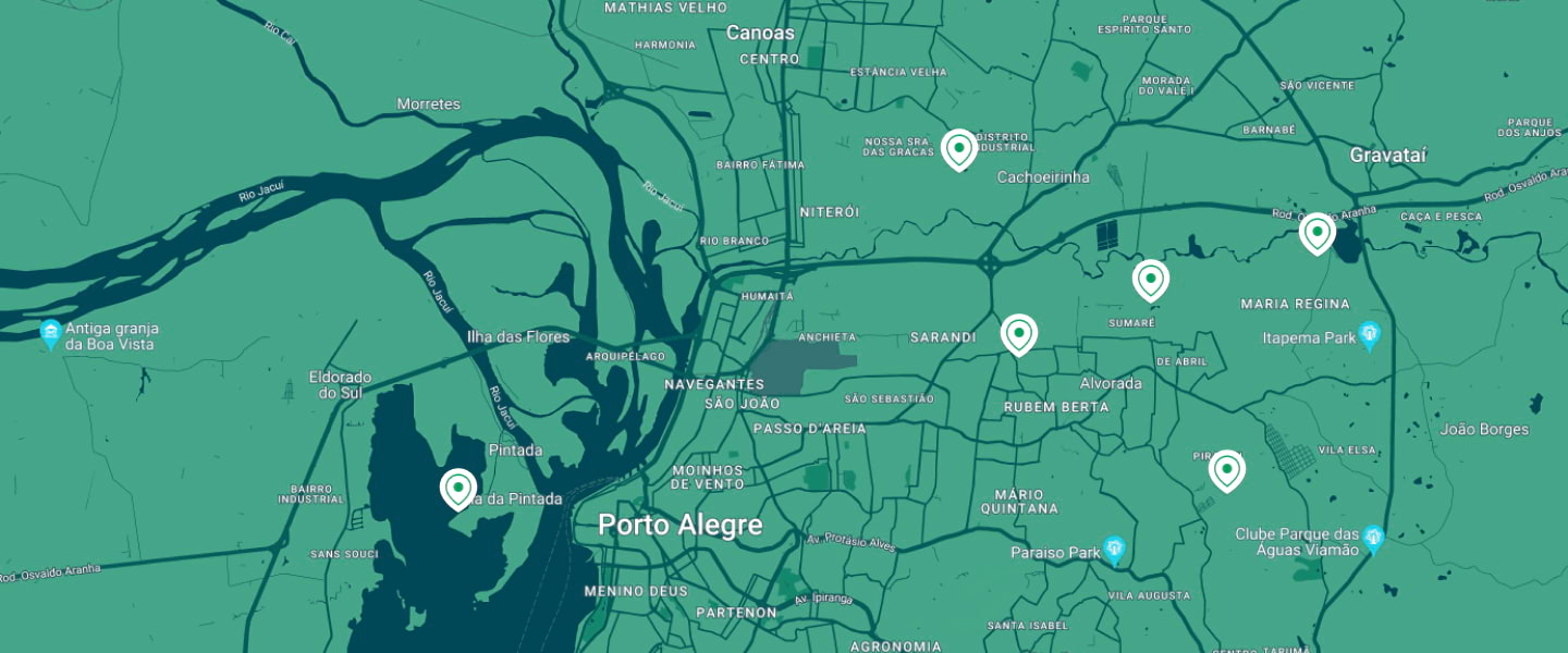 Mapa com Pontos de Venda